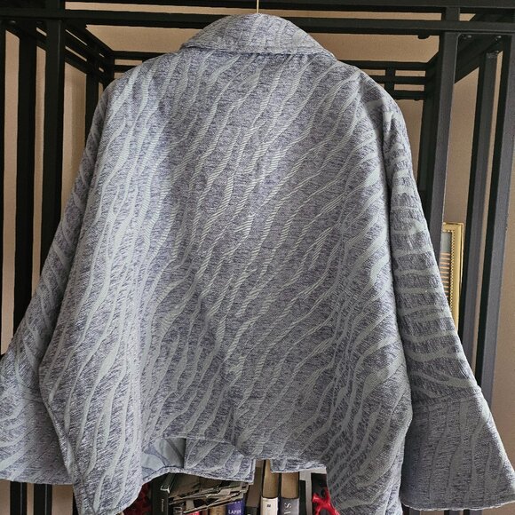 MARLA WYNNE COLLECTION JACKET WITH TOGGLE CLOSURE SIZE M POWER BLUE - Picture 2 of 5